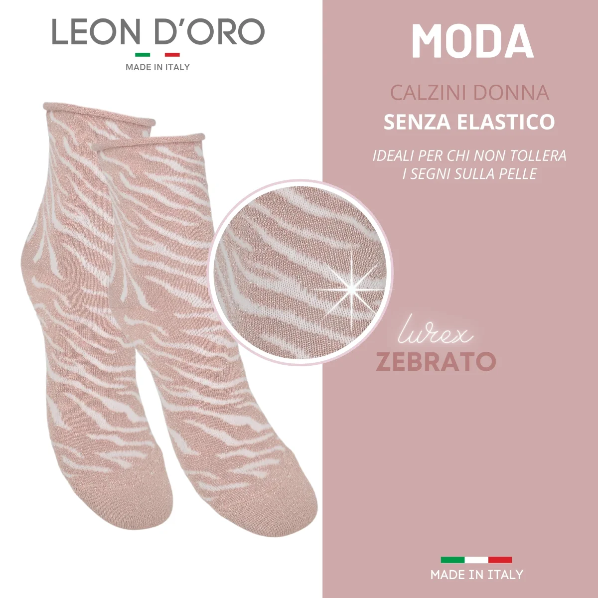 Calzini SENZA ELASTICO Donna COTONE LEGGERO FILO DI SCOZIA 3 Paia, Calze Donna Viscosa Moda Made in Italy ASS1 - immagine 4
