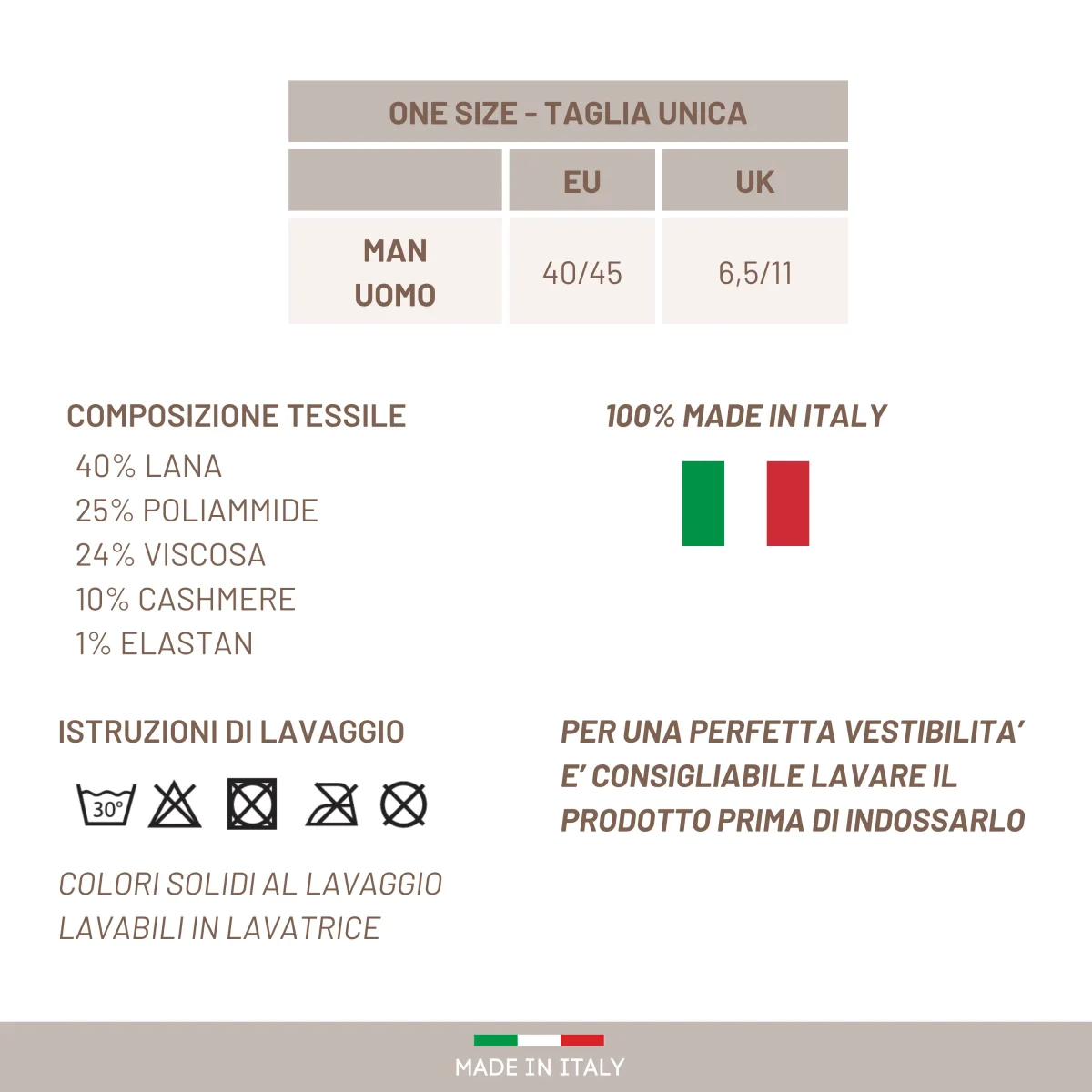 Calze Cashmere Uomo Calzini Lana e Cachemire Termici Invernali Made in Italy Idea Regalo Natale GB_CASH_ASS2 - immagine 7