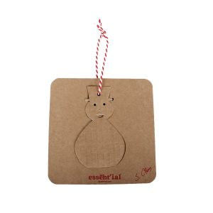 Decorazione natalizia Appendiauguri Pupazzo di neve avana